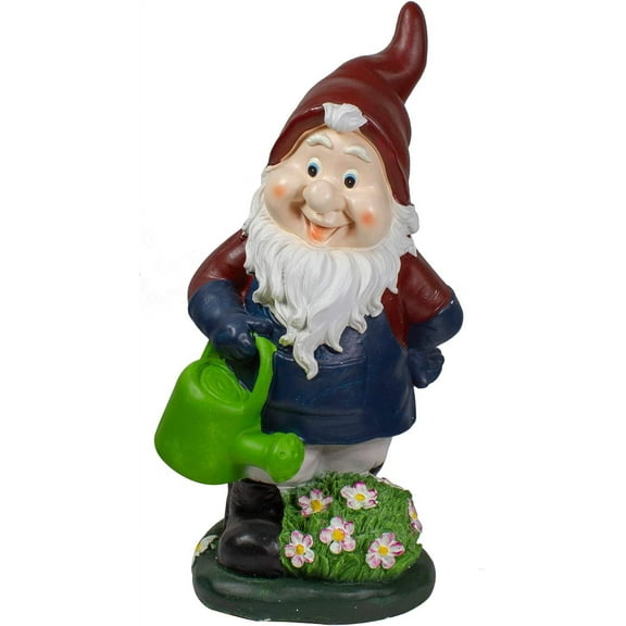 20" Gardener Gnome with Watering Can Outdoor Garden Statue