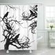 thumbnail image 1 of Cortinas de Ducha ABPHQTO Tinta de Acuarela Monocromática Cuervos en The Old Dead 165x180 cm, 1 of 2