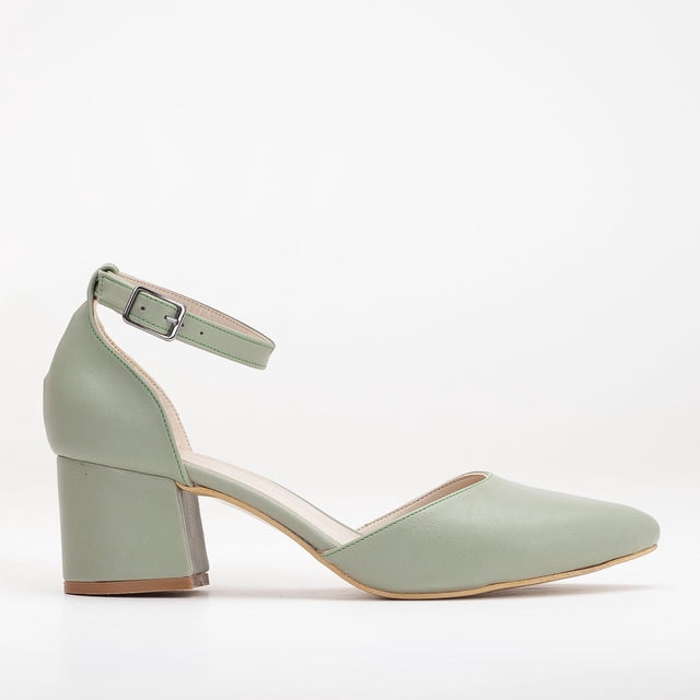 Marcelle - Zapatos de novia verde salvia verde 25 CM