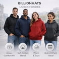 thumbnail image 2 of BILLIONHATS Wholesale Hoodie Sweatshirts, Men Womens Unisex Hoodies Cotton Blend, Bulk Adults Sweatshirt, Homeless Donation 24 PACK SIZE 3XL, 2 of 7