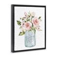 thumbnail image 2 of Stupell Industries Shabby Chic Pink Rose Blooms Country Vase Patterned Script Black Floating Frame Canvas Art, 17 x 21, by Lettered and Lined, 2 of 7