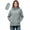 Gray, variant on Packable Rain Jacket Women Lightweight Waterproof Rain Coat Full Zip Up Hooded Raincoat for Hiking Outdoor Windbreaker with Pockets Khaki L