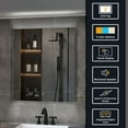 thumbnail image 5 of Lexora LS3036LEDMC 36 x 30 in. Savera LED Medicine Cabinet with Defogger, Black, 5 of 6