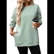 thumbnail image 3 of Sudadera de Gran Tamaño para Mujer, Cuello Redondo, Larga, Jersey de , Ropa de Moda de Otoño con Bolsillo Judías L, 3 of 10