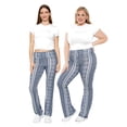 thumbnail image 2 of Stretch Is Comfort Women's High Waist Cotton Bootcut Yoga Pants Boho Chakra Blue 3X, 2 of 8