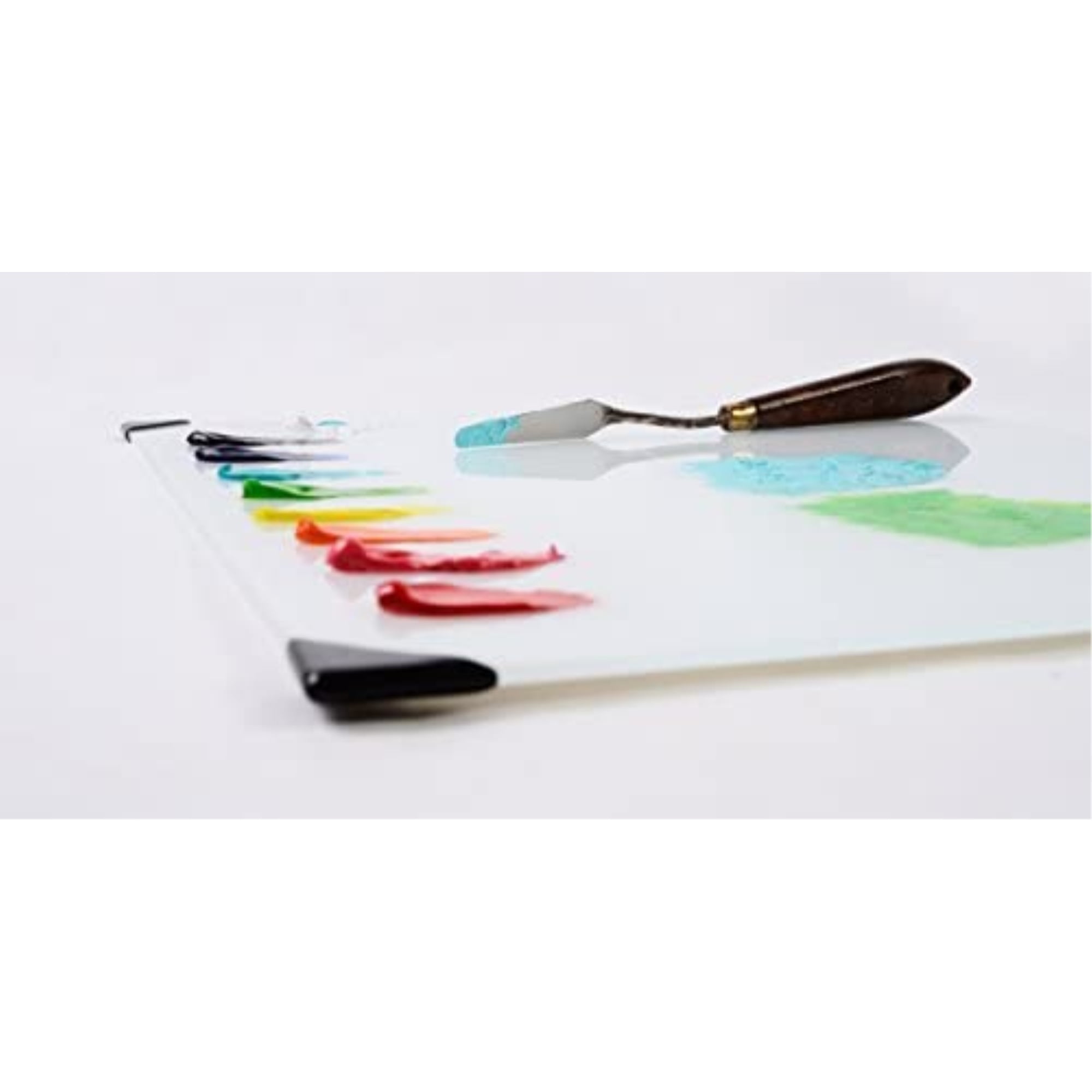 New Wave POSH Glass Table Top Palette, White, 12" x 16"
