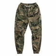 thumbnail image 2 of Fusipu Men Pants Camouflage Print Elastic Waist Casual Cargo Pants for Summer, 2 of 8