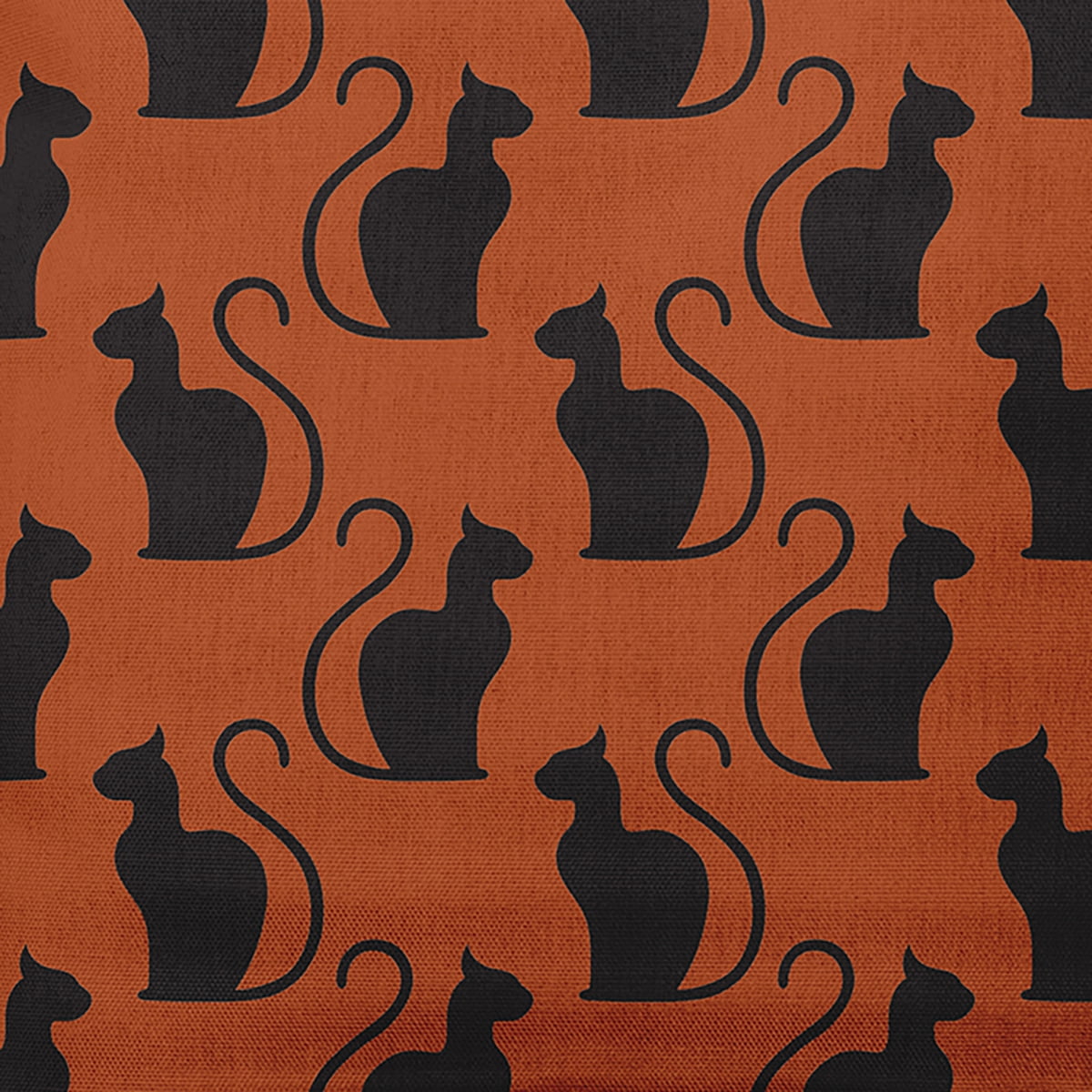 Simply Daisy 20" x 20" Spooky Cats Indoor/Outdoor Polyester Throw Pillow, Sienna