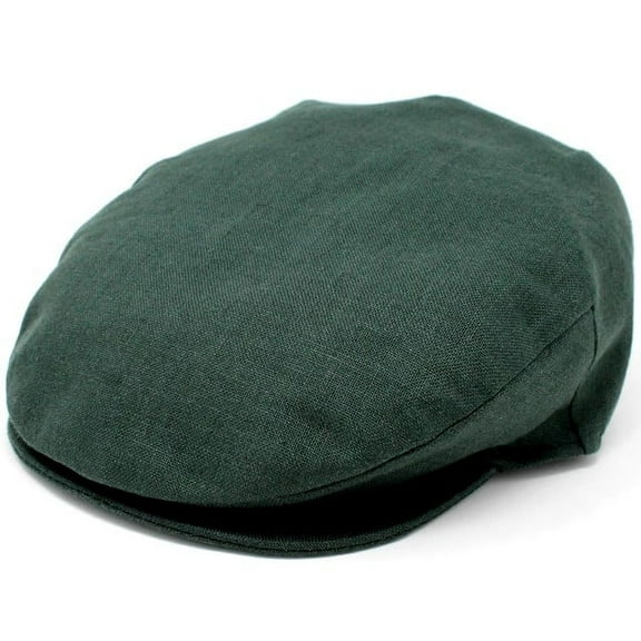 Hanan Hats Vintage Driving Cap 100% Linen Men's Flat Hat Handcrafted in Ireland