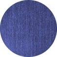 thumbnail image 1 of Ahgly Company Indoor Round Solid Blue Modern Area Rugs, 4' Round, 1 of 4