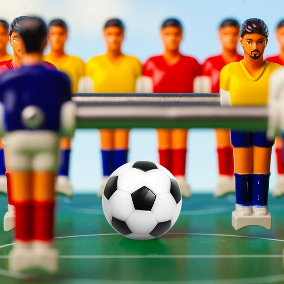 Toyvian 6Pcs Small Soccer Ball Table Soccer Balls Made of Durable ABS for Table Decor and Party Supplies