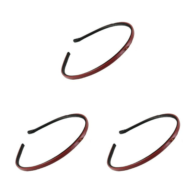 serony Bandeau pour le Visage Lavage Bandeau Faux Cuir Style Simple Multicolore Fournitures à la Maison Accessoires de Mode Bandeaux pour les Femmes Rouge 3Set