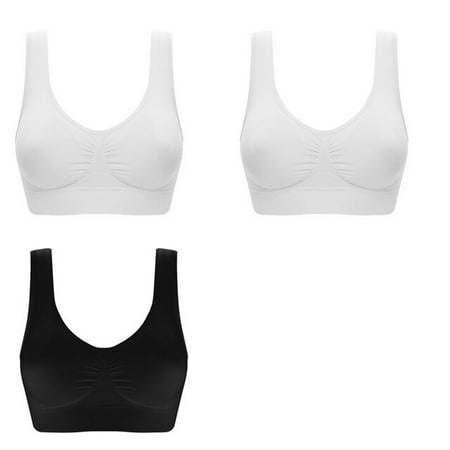 

3pcs Women Seamless Bra With Pads Plus Size Bras For Women Brassiere Big Size Vest Wireless BH 5XL 6XL