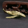 thumbnail image 2 of Vintage Brass Whale Statue Miniature Antique Ornament for Artistic Homes Display, 2 of 7