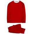 thumbnail image 2 of Conjunto de pijama de manga larga para hombre, blusa de color liso, camisa y pantalones de poliéster, para Navidad, 2 of 5