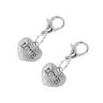 thumbnail image 4 of Unique Bargains 1 Pair Shoelace Charms Sparkly Letter Heart Beaded Decorative Shoe Clips Silver Tone, 4 of 5