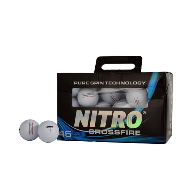 Pelotas de golf Nitro Crossfire 45, 45 unidades, color blanco