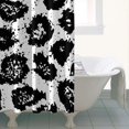 thumbnail image 4 of Black Leopard Pattern Shower Curtain 36"x72" ,Bathroom Decorative Shower Curtains Set with 12 Hooks,Modern Waterproof Washable Shower Curtain, 4 of 6
