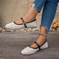 thumbnail image 6 of Plus Size Wide Width Square Toe Women's Elegant Casual Dress Shoes Comfortable Daily Wear Spring Summer Beige B 9, 6 of 8