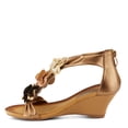 thumbnail image 2 of PATRIZIA Women's HARLEQUIN Ankle Strap T-Strap Wedge Sandals - Floral Design, Cushioned Insole, Back Zipper, 2 of 7