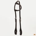 thumbnail image 2 of Hilason Western Horse Genuine Leather One Ear Headstall Bridle Engraved GS Concho Brown, 2 of 4