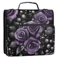 thumbnail image 5 of FORMRS Zipper Binder with Shoulder Strap 1.5-inch Ring 500 Sheet Capacity File Bag, Purple Roses, 5 of 5