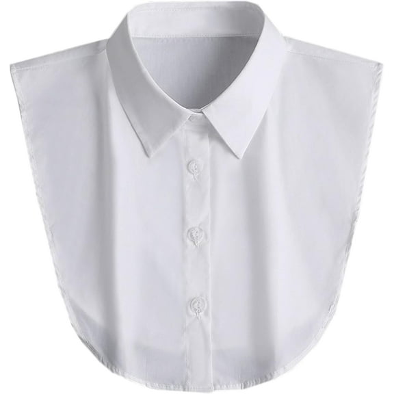 Zhengup Kids Plaid Tartan Detachable Half Shirt Blouse False Collar Dickey Collar for Girls and Boys (NID231204-White)