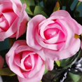 thumbnail image 5 of 10 ramos de rosas falsas Rojo Verde Decoración de boda jardín 50 cm, 5 of 5
