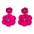 thumbnail image 2 of Pendientes colgantes de flores, pendientes de pétalos florales, pendientes colgantes para vacaciones, mujeres, niñas, joyería del día de San Valentín,, 2 of 8