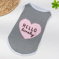 thumbnail image 5 of Pet Shirt Letters Pattern Heart Shape Stripe - Lovely Pet Sweatshirt Costume - for Home Wear, 5 of 8