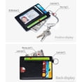 thumbnail image 5 of Aslana Genuine Leather Slim Minimalist Front Pocket Wallets with Metal Chain and Lanyard, Credit Card Holder ID Badge Case, RFID Blocking - Card Holder & Beaded Lanyard, 5 of 8