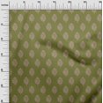 thumbnail image 3 of oneOone Viscose Chiffon Olive Green Fabric Asian Block Print Sewing Craft Projects Fabric Prints By Yard 42 Inch Wide, 3 of 4