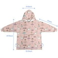 thumbnail image 7 of Ballerina Unicorn Princess Pattern Blanket Hoodies for Kids 6-13YR Oversize Wearable Blanket Hoodies for Boys Girls Teens, 7 of 7