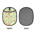 thumbnail image 2 of Pofeuu Tree Palms Lemon Print Silicone Pot Mat Mitten With Hanging Loop Heat Resistant Oven Mitts Non-Slip Bbq Baking Smoking Potholders, 2 of 7