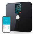 thumbnail image 1 of HEYAXA Báscula inteligente para peso corporal Báscula de peso digital con pantalla LCD grande 17 Analizador de composición corporal Sincronización con la aplicación Báscula de grasa corporal para baño, 1 of 5