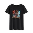thumbnail image 3 of TWZH Women Merry Christmas Xmas Tree Print Round Neckline Tee, 3 of 6