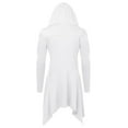 thumbnail image 6 of COOFANDY Long Hooded Cardigan Ruffle Shawl Collar Open Front Lightweight Drape Cape Overcoat with Pockets, 6 of 6
