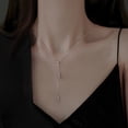 thumbnail image 4 of Bead Bolo Tie Pendant Necklace Silver Clavicle Chain Choker Simple Cool Necklace for Women Daily Wear And Gifting, 4 of 7