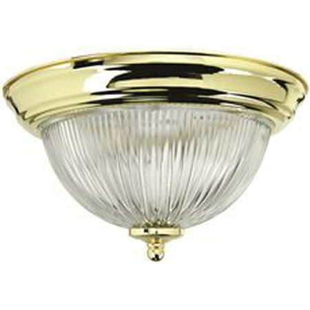 - Monument Halophane Dome Ceiling Fixture, Polished Brass, 15-3/8 In., Uses 3 60-Watt Incandescent Medium Base Lamps*