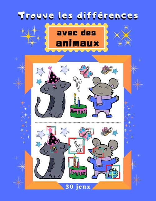 Trouve Les Differences Avec Des Animaux 30 Jeux Livre Des Differences Avec Animaux 30 Jeux Avec 7 Erreurs A Trouver Livre De Jeux Pour Filles Et Garcons A Partir De 5 Ans Paperback Walmart Com