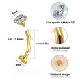 thumbnail image 3 of 14G Titanium Floating Belly Button Rings for Women Flat Back Belly Rings 14mm Belly Piercing Jewelry, 3 of 4