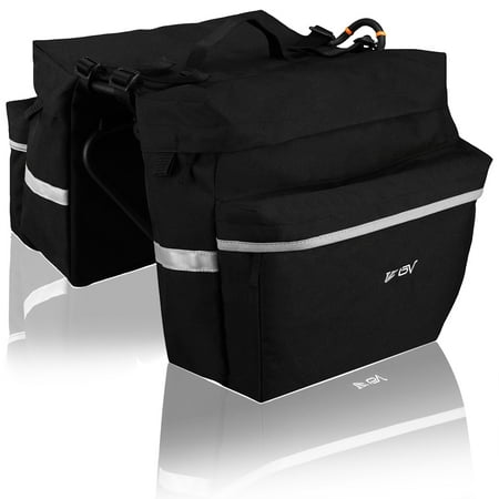 Bike Carrying Case - BV Bicycle Panniers with Adjustable Hooks and Carrying Handle