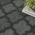 thumbnail image 6 of Nourison Easy Care Indoor/Outdoor Charcoal/Black 6' x 9' Area Rug, Moroccan, Trellis, Bedroom, Living Room, Backyard, Deck, Patio, Easy Clean, Non Shedding, 6 of 8