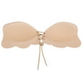 thumbnail image 2 of Sujetador sin tirantes de silicona, sujetadores sin espalda de una pieza push-up ocultos inalámbricos para mujer (color de piel B), 2 of 9