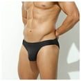 thumbnail image 3 of Afuyipoi Underpants for Male,Mid-rise Lightweight Solid Activewear Briefs Black S, 3 of 6