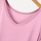 thumbnail image 4 of Camisola de encaje con falda corta de color liso para mujer, con cojín en el pecho, informal, de poliéster, para mujer, 4 of 6