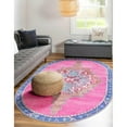 thumbnail image 2 of Traditional Rine Collection Area Rug 2'x3'1" Oval - Fuchsia, 2 of 5