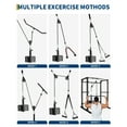 thumbnail image 4 of JoanKaren LAT and Lift Pulley System Gym,Upgraded DIY Fitness Weight Cable Pulley Machine Attachments Set with 2 in 1 LAT Pulldown Bar, Tricep Rope, Biceps Curl, Chest Fly Handles, 4 of 8