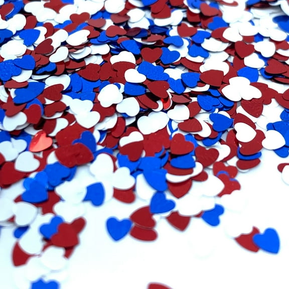 America Love Shape Glitter Confetti (1oz = 28g)