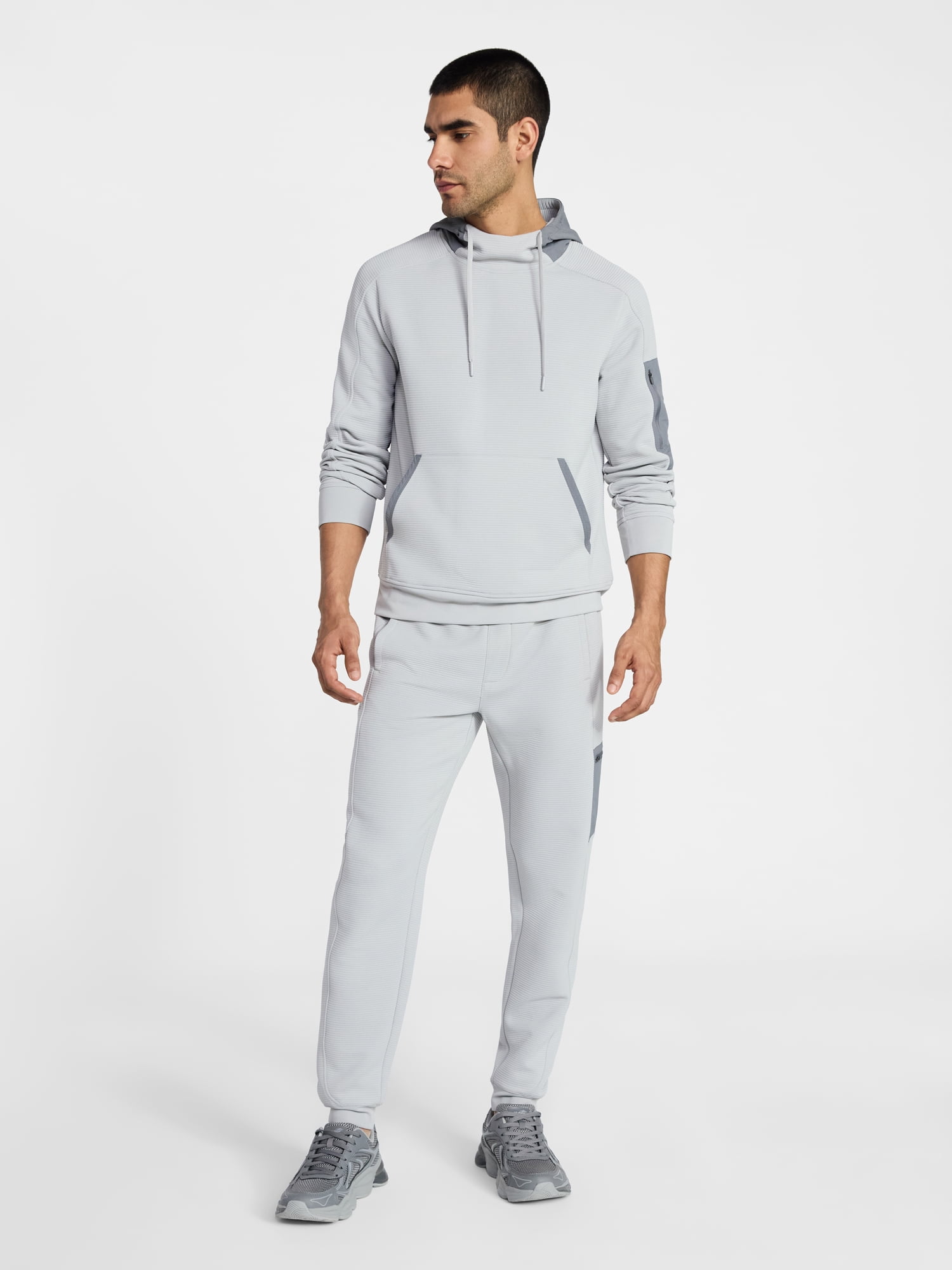 Athletic Works Men's and Big Men's Mix Media Hoodie, Sizes S-5XL
